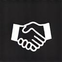 Commitment or trust icon representing a handshake